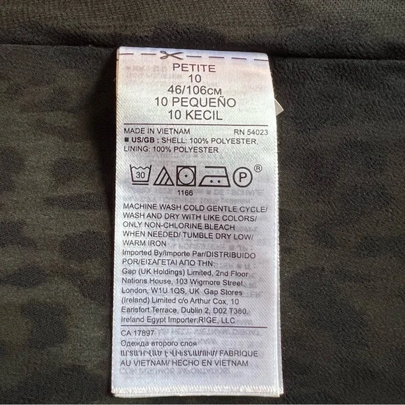 BANANA REPUBLIC SKIRT, Size 10P, Leopard Print Lined Mini Skirt w/ Pleats, NEW. - Picture 9 of 10